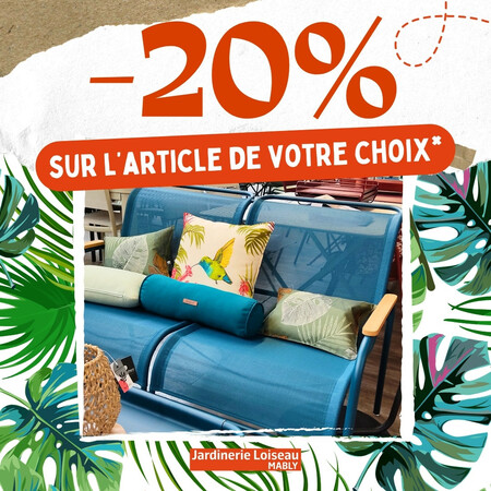 Offre exclusive : -20% sur l'article de votre choix !